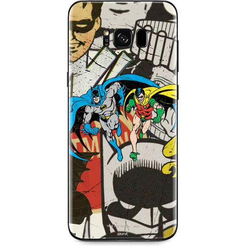DC Comics Batman and Robin Vintage Action Pose Galaxy S8 Plus Skin